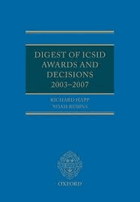 Digest of ICSID Awards and Decisions. 2003-2007