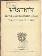 Věstník Státního geologického ústavu 21.ročník !! Československé republiky