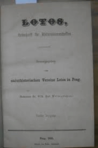 LOTOS 19.Jahrgang! Zeitschrift für Naturwissenschaften