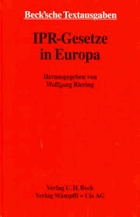IPR Gesetze in Europa. Textausgabe in Originalsprachen mit deutschen Übersetzungen