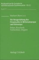 Die Neugestaltung des Privatrechts in Mittelosteuropa und Osteuropa