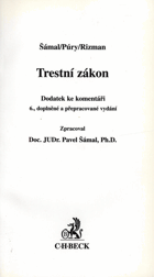 Trestní zákon - dodatek ke komentáři