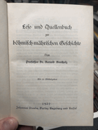 Lese- und Quellenbuch zur böhmisch- mährischen Geschichte