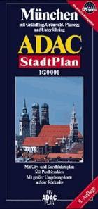 Grossraum Munchen ADAC Stadtplan 1:20 000