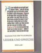 Lieder und Sprüche. Auswahl mittelhochdeutsch und neuhochdeutsch.