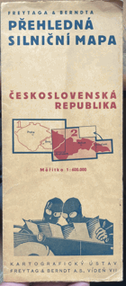 SLOVENSKO A PODKARPATSKÁ RUS. AUTOMAPA 1:600.000 MAPA