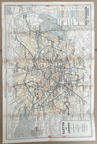PAŘÍŽ PLAN DE PARIS+CHEMIN DE FER MAPA CARTE