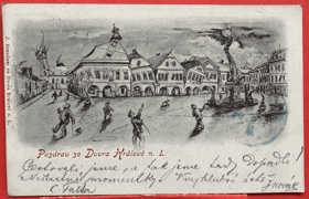 Opilý Dvůr Králové nad Labem Königinhof an der Elbe Pohled Pohlednice