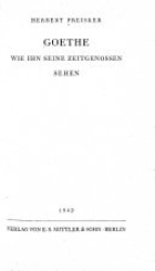 Goethe, wie ihn seine Zeitgenossen sehen