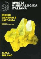 Rivista Mineralogica Italiana Indice Generale 1967-1994