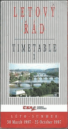 Československé Aerolinie ČSA. Letový řád LÉTO SUMMER 1