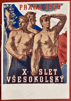 SOKOL sokolská tematika slet Pohled Pohlednice