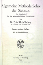 Allgemeine Methodenlehre der Statistik - ein Lehrbuch für alle wissenschaftliche Hochschulen