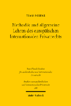 Methodik und allgemeine Lehren des europäischen Internationalen Privatrechts
