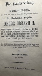 Die KAISERRETTUNG Dankbare Gefühle. In Versen und Prosa bei Gelegenheit der glücklichen Rettung ...