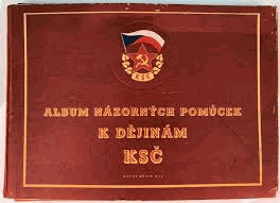 A3 ALBUM názorných pomůcek k dějinám KSČ-COMM.PROPAGANDA PORTFOLIO ! NICE !