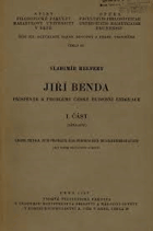 Jiří BENDA Příspěvek k problému české hudební emigrace. Část 1, Základy