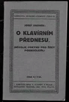 O klavírním přednesu KLAVÍR Několik pokynů pro žáky pokročilejší