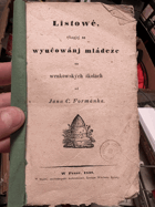 Listowé týkagjcj se wyučowánj mládeže na venkowských školách