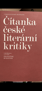 Čítanka české literární kritiky