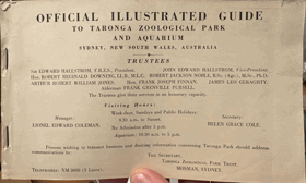 Official Illustrated ZOO Guide to Taronga Zoological Park and Aquarium, Sydney, New South Wales, ...
