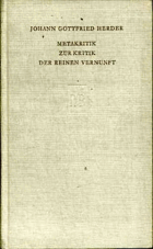 Metakritik zur Kritik der reinen Vernunft Philosophische Bücherei 4