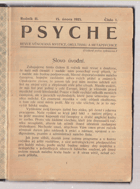 PSYCHE ročník 14 - revue věnovaná mystice,okultismu a metapsychice