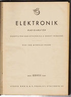 ELEKTRONIK 30.ročník. Časopis pro radiotechniku a obory příbuzné