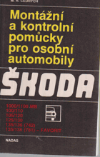 Montážní a kontrolní pomůcky pro osobní automobily Škoda 1000/1100 MB, 100/110, 105/120, 125 ...